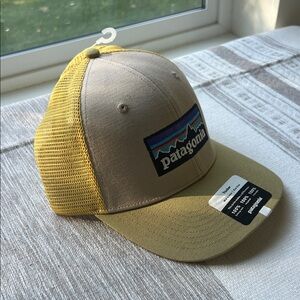 Patagonia Yellow and Tan Trucker Hat